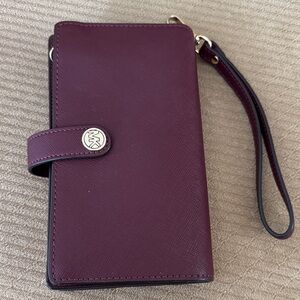 Michael Kors Plum Wristlet with Strap
